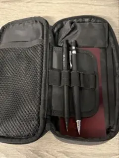 LOONLOONブラックペンケースオレンズネロ　赤シート付き