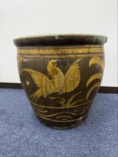 特大 ピータン 甕 壺 陶器 龍絵柄 めだか鉢・火鉢・傘立て - メルカリ