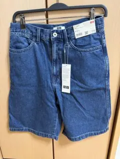 【新品タグ付】Uniqlo U デニムバミューダショーツ 65 Blue 26