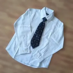HusHush ボタンダウンシャツ 120cm ネクタイ付き