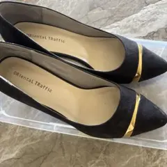 ORiental TRaffic パンプス 黒 スエード調 40 約25.0㌢