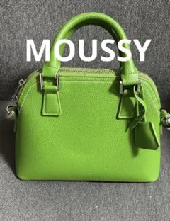 MOUSSY グリーン ハンドバッグ　ストラップ付き