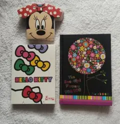 メモ帳（ミニーマウス・ハローキティ）・ミニノート3点セット