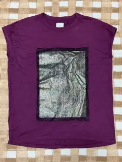 【So1:1 】フレンチスリーブ Tシャツ パープル　ソウワンバイワンのサムネイル