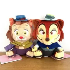 ディズニーキャラクター　赤いほっぺ　ぬいぐるみ　ギデオン　正直ジョン　ナムコ限定