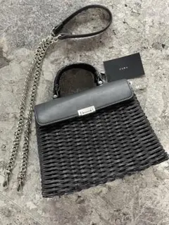 ZARA ブラック かごバッグ　ショルダーバッグ 新品未使用