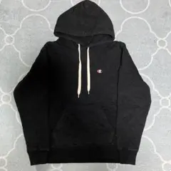 Champion ブラック キルティング パーカー スウェット