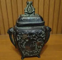 銅製 古代風彫刻の花瓶 三井造船50周年記念品（昭和42年） - メルカリ
