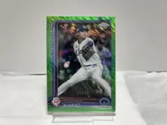 2025 topps chrome NPB 甲斐野 西武 99シリ グリーン