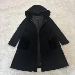 トゥモローランド　ファー付きコート　ウール100%