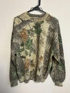 カモフラージュ柄 クルーネック トレーナー