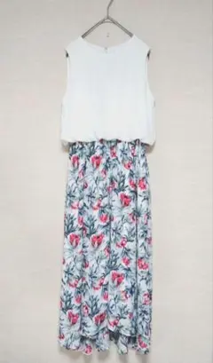 美品　SENSE OF PLACE　ウエスト切替ロングワンピース　FREE