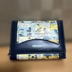 【短期出品・希少】ミッキー コミック柄 二つ折り財布