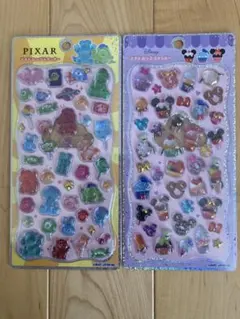 プチドロップステッカー　カップケーキ、ピクサー　キャンディ　2点セット　正規品