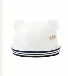 familiar クマ耳付きホワイトベビーハット　水兵　帽子