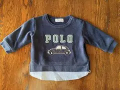 petit main POLO Baby 車柄トレーナー80㎝
