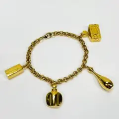 GUCCI ロゴ＆バッグ ネックレス オールドグッチ 075 喜平チェーン