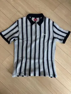 Supreme Open Knit Stripe Zip Polo Lサイズのサムネイル