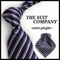 ✨美品✨スーツカンパニー　ネクタイ　レジメンタルストライプ　セッテピエゲ　シルク