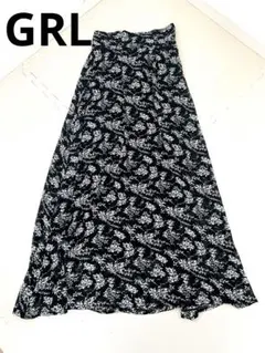 グレイル 花柄 フレア シフォン ロングスカート