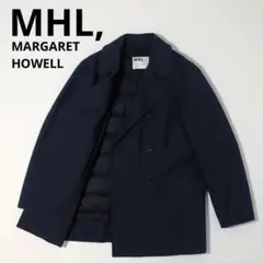 MHL マーガレットハウエル　pコート　リネン混　ダブルコート　ショート MHL マーガレットハウエル pコート リネン混 ダブルコート ショート