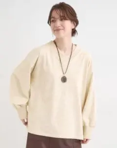 SHOO・LA・RUE　ニットリブコーデュロイトップ　М