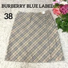 BURBERRY BLUE LABEL ノバチェック ラップスカート 38サイズ