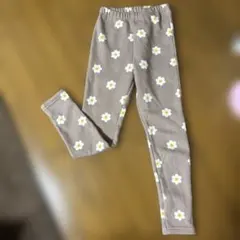 花柄　裏起毛　長ズボン（ロングパンツ ）130cm