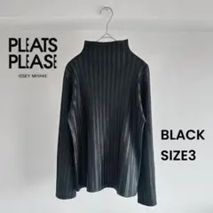 PLEATS PLEASE 長袖カットソー ブラック 黒 - メルカリ