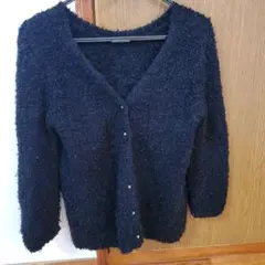 ニットアウター　ブラックアウター