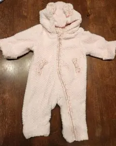 【美品】ニシキ　うさぎカバーオール　ロンパース　ベビー70