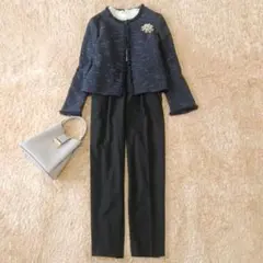 グリーンレーベルリラクシング　フレームワーク　ノーカラーツイードジャケット　3点