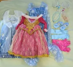 110センチ　お姫様ドレス3点とアクセサリーセット