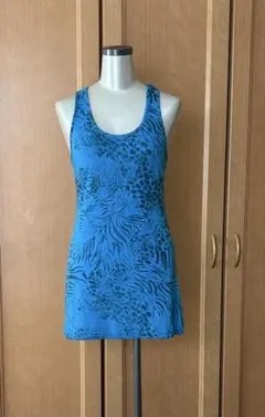 AZUL bymoussy アニマル柄 タンクトップ ブルーのサムネイル