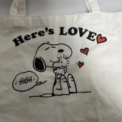 Vintage PEANUTS トートバッグ Here's LOVEのサムネイル