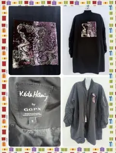 【Keith Haring × GGPX】韓国製ロングMA-1コート M(日本)