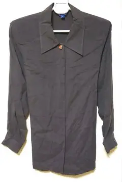 【新品】jasmi SILK 黒色 長袖シャツ 1個 ☆M シルク100％