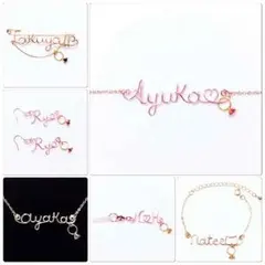世界にひとつ♡誕生月ネームネックレス ブレス アンク イヤホンジャック ピアス♡