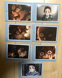 鬼滅の刃 場面写 ブロマイドくじ　竈門炭治郎7枚セット