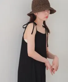 新品未使用 kastane ジャガードレースキャミワンピース ブラック サイズ0