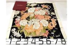 サルヴァトーレフェラガモ Ferragamo ロング スカーフ 花柄 シアー