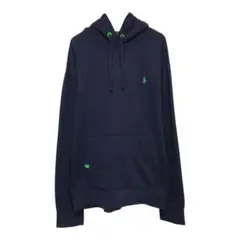 POLO ラルフローレン スウェットパーカー　スモールポニー刺繍ロゴ　ネイビー