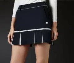 DESCENTE GOLF☆ストレッチボックスプリーツスカートパンツ一体型S 黒