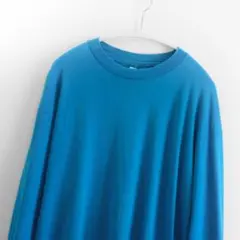 希少ターコイズ 80s hanes beefy-t ロンT Tシャツ 無地 XLのサムネイル