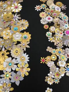 2サイズセット金銀煌めくペーパーフラワー