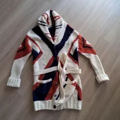 アダムエロペ 幾何学模様 カーディガン