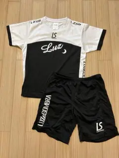 ルースイソンブラ　上下　白×黒半袖160