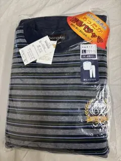 紳士パジャマ Lサイズ 長袖 長ズボン あったか 起毛 速乾性に優れた素材