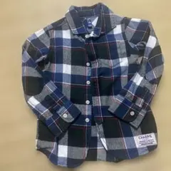 L*B チェック柄長袖シャツ 120