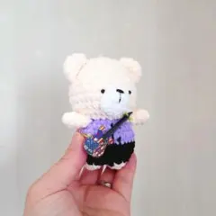 ギターを持ったくまさん あみぐるみ
